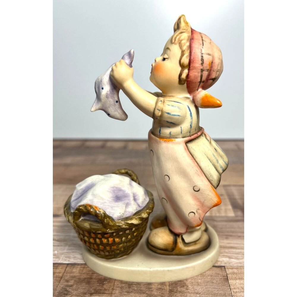 Goebel Hummel Figurine "Wash Day" Collectible Hand-Painted Ceramic Germany Vinta